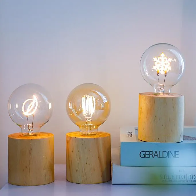 Venda Quente E27 Decoração de Natal e Halloween para Festivais Luz Noturna LED com Interruptor Manual Lampada de Cordão LED Alimentada por Bateria Luz Noturna LED