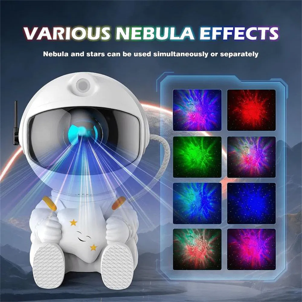 Luz Noturna LED Inspirada na Agência Espacial Europeia Galaxydreams Projetor de Estrelas para Crianças Lâmpada ABS Decoração de Quarto Presente de Natal