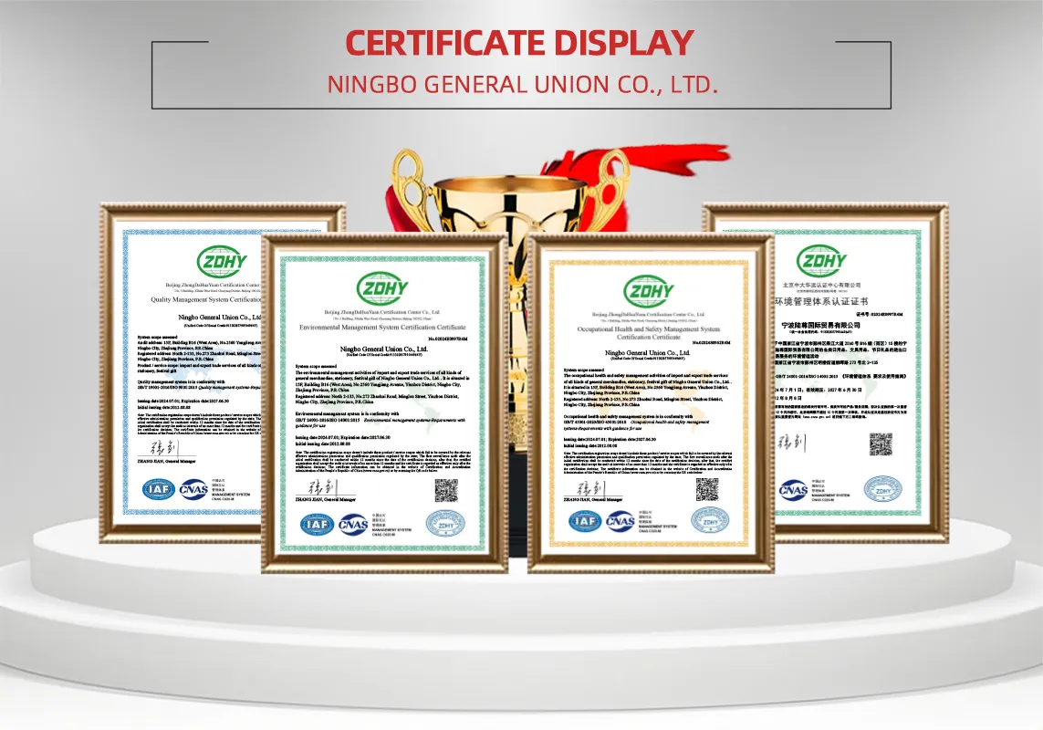 Certificados de qualidade e conformidade de fabrico