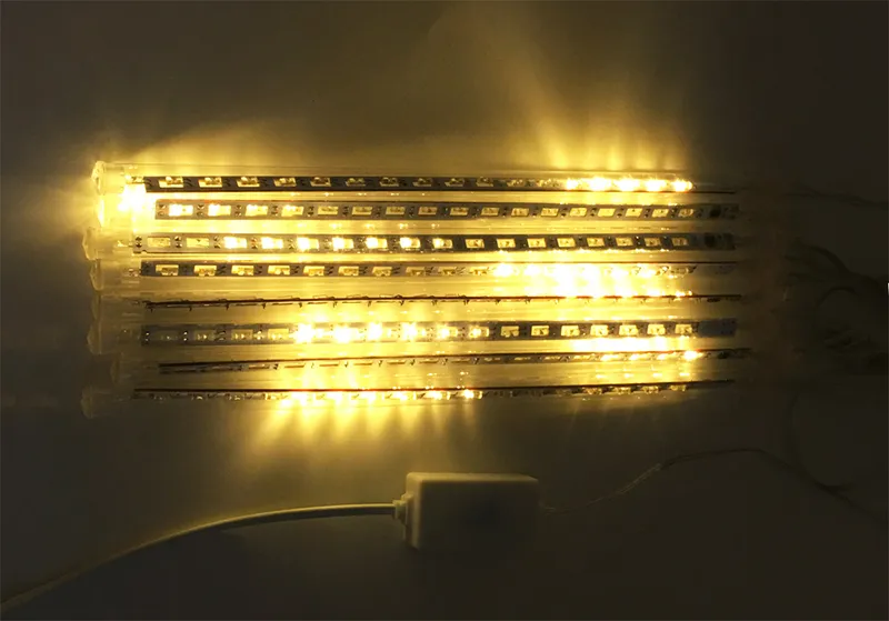 50cm 8 Tubos Luzes de Natal Decoração Externa Tubo Mini LED Luzes de Chuva de Meteoros