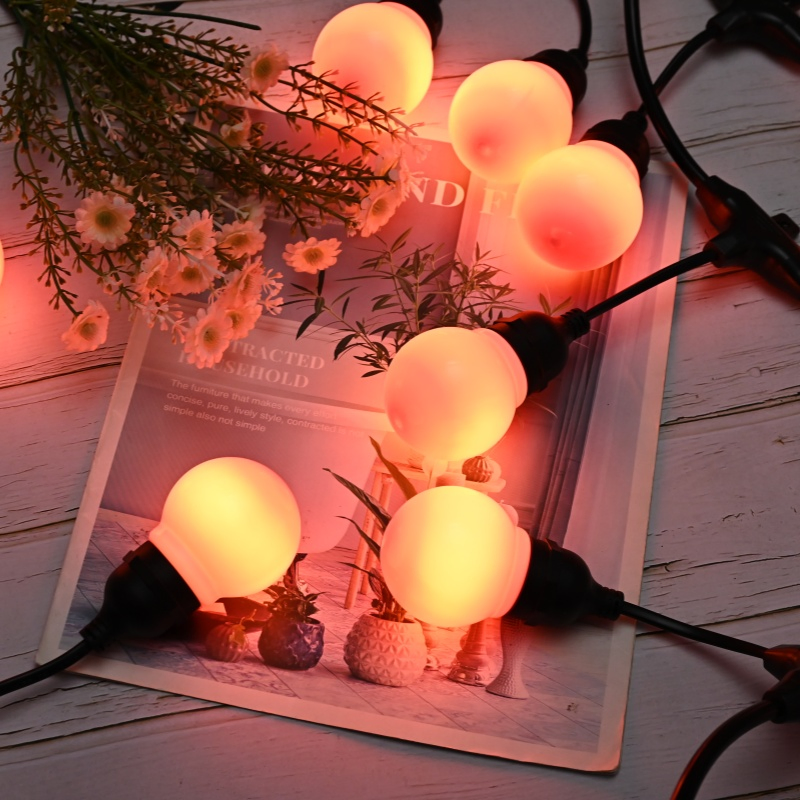 Corda de Luzes à Prova d'Água, Alta Brilho, Luzes Coloridas, Luzes de Atmosfera para Camping, Luzes de Natal, Luzes de Decoração para Pátio, Luzes Pendentes