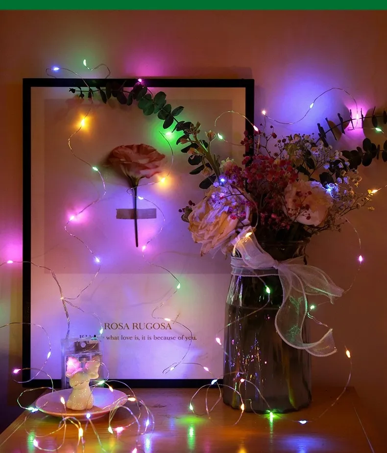 Fios de Luzes de Natal LED Decoração para Casa Impermeável Branco Quente Branco Frio/RGB Color10m 100m 200m Luzes de Fada LED com Controle Remoto Carregamento USB