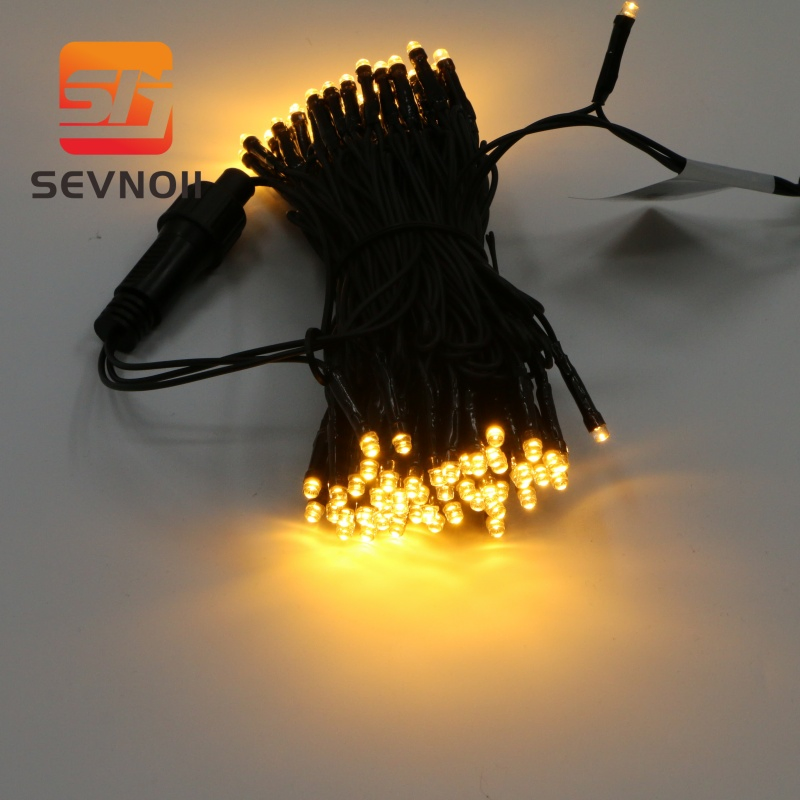 Fitas de Luzes de Natal LED à Prova d'Água para Exterior Pretas 100LED/200LED/300LED