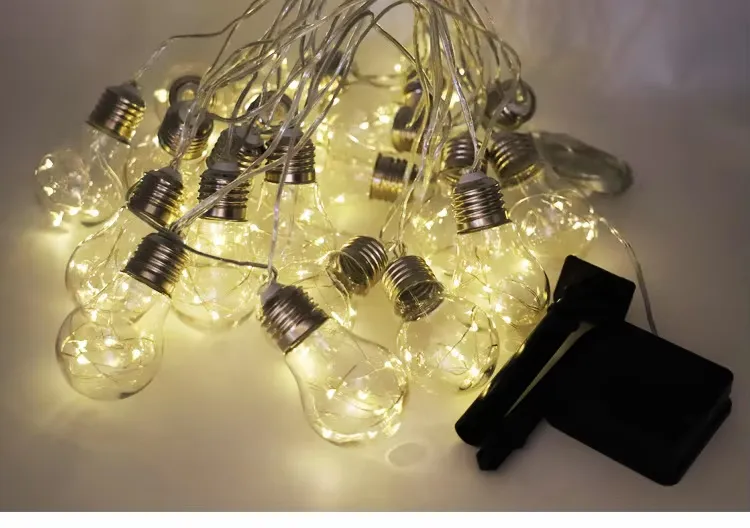 Luzes de Cordão LED Edison Vintage com Energia Solar, Luzes para Pátio Externo à Prova d'Água