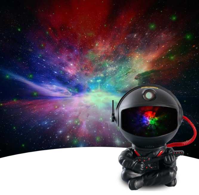 Projetor de Estrelas Luz Noturna Galáxia Astronauta