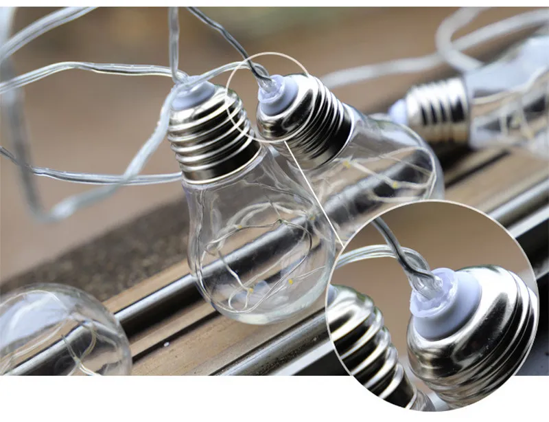 Luzes de Cordão com Lâmpadas Vintage Solar Edison para Deck, Quintal, Tendências e Decoração de Festa