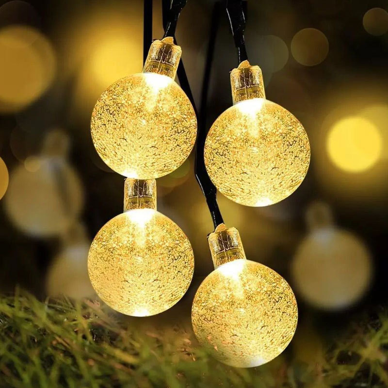 Fitas de Luzes LED Solares à Prova d'Água para Festa de Jardim ao Ar Livre Decoração de Natal com 3 Modos