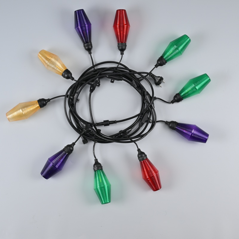 Corda de Luz LED à Prova d'Água para Exterior E27 Cabeça de Parafuso com Fio Luz de Camping para Tenda, Decoração de Ponto Turístico Famoso na Internet Luz de Atmosfera