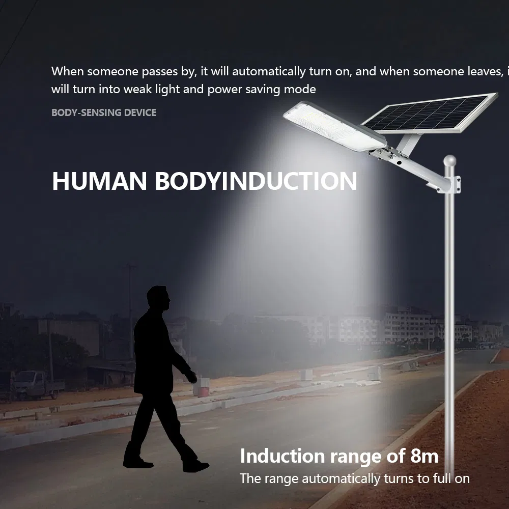 Melhores Produtos Solares de Alta Lúmens Alumínio IP67 30W Luz de Rua Solar LED para Jardim ao Ar Livre com Sensor de Movimento