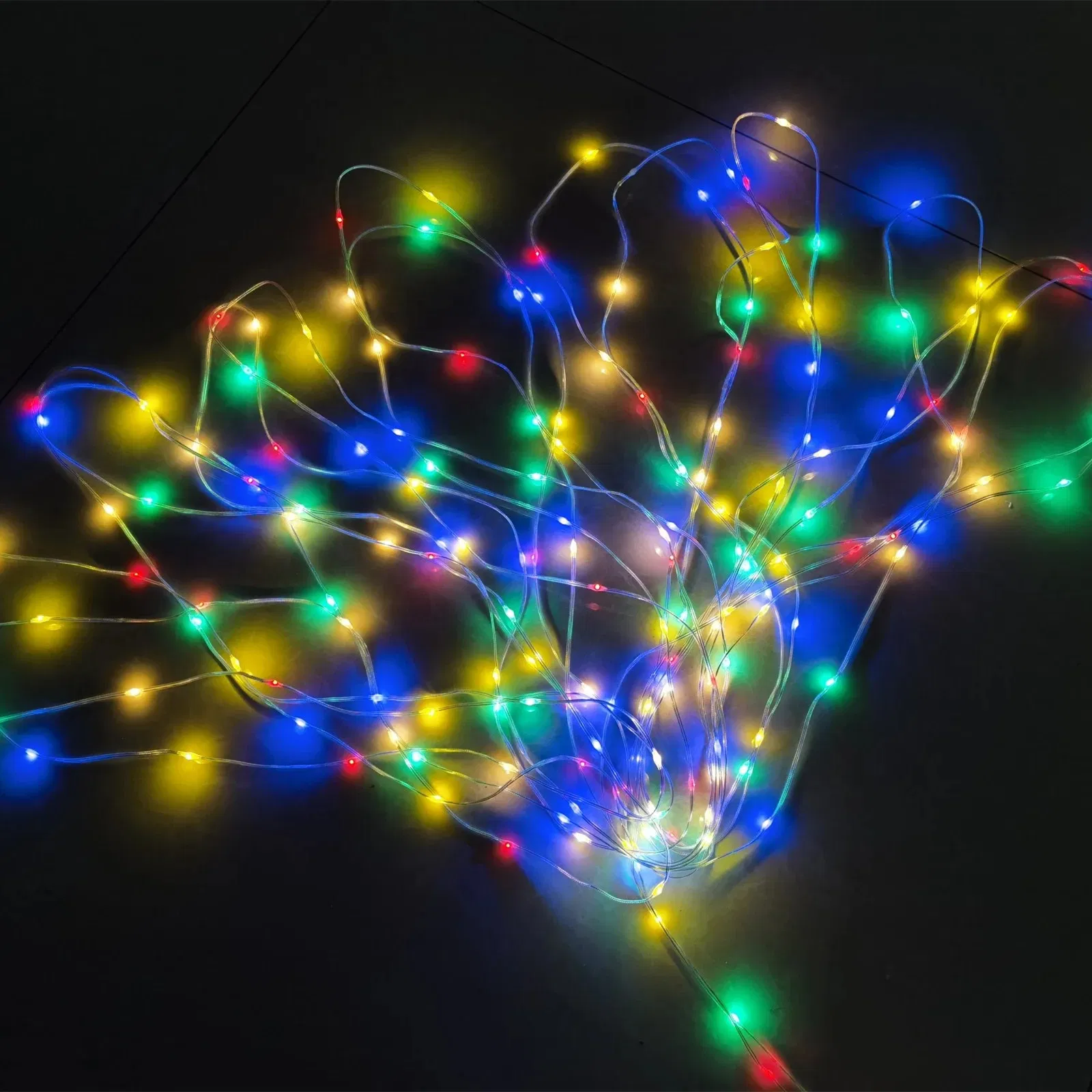 Fita de Luz de Natal Mini LED Fairy RGB IC à Prova d'Água Multicolorida
