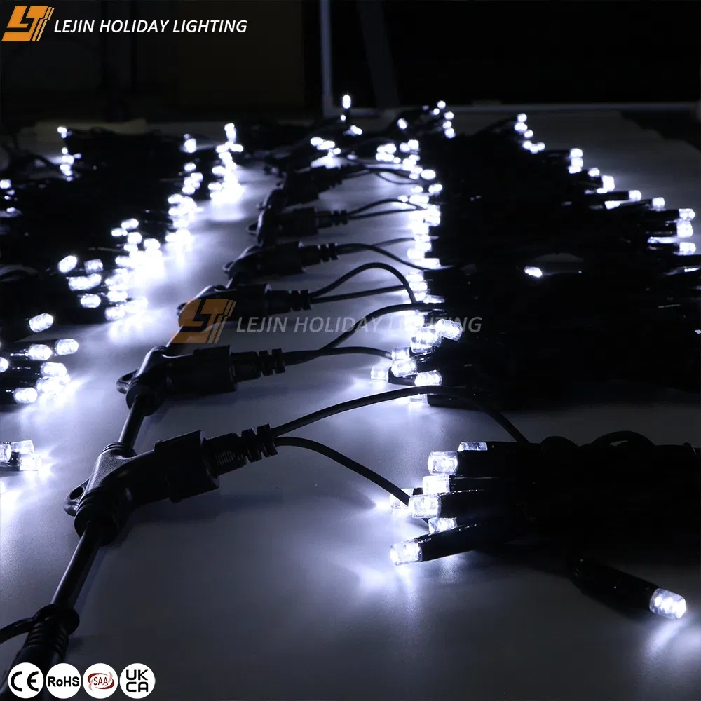 CE RoHS SAA Decoração de Casamento ao Ar Livre, Festival de Natal, Luzes de Cortina de LED Brancas Personalizadas à Prova d'Água IP65