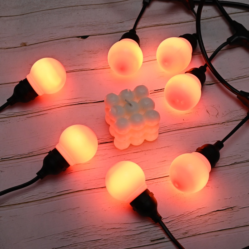 Corda de Luzes à Prova d'Água, Alta Brilho, Luzes Coloridas, Luzes de Atmosfera para Camping, Luzes de Natal, Luzes de Decoração para Pátio, Luzes Pendentes