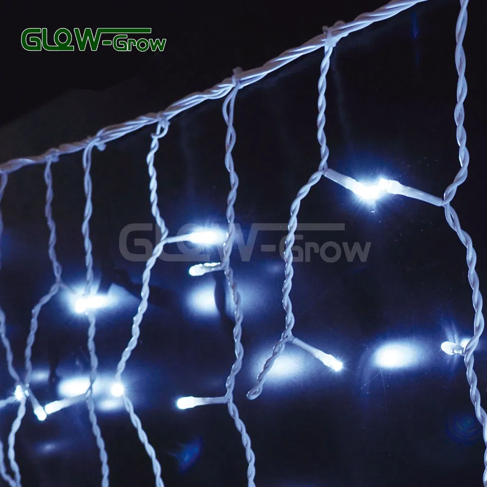 IP65 Luz de Natal LED branca à prova d'água com efeito de piscar para decoração de jardim, casa e janela