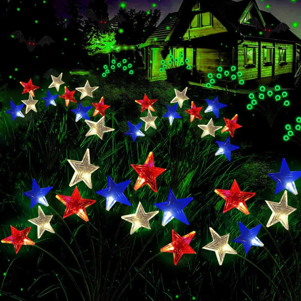 Fitas de Luzes de Estrela LED Quente Brancas para Decoração de Casa Wyz25713