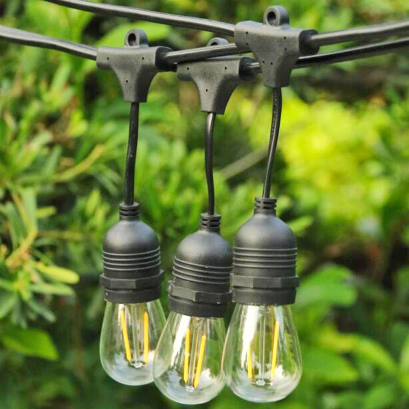 Substituição Vintage Edison LED Globo Bola S14 Lâmpada ao Ar Livre Impermeável Festão Luzes de Fada