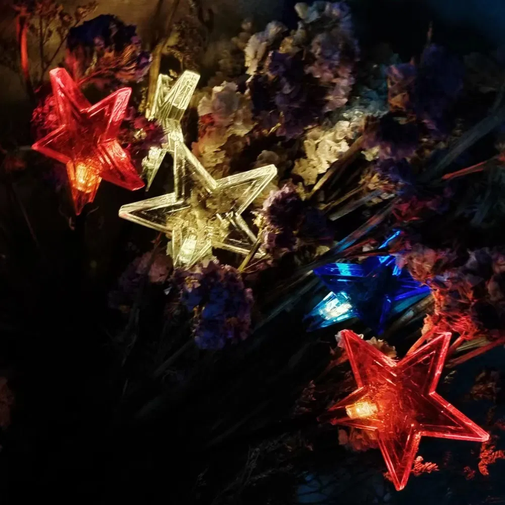 Fitas de Luzes de Estrela LED Quente Brancas para Decoração de Casa Wyz25713