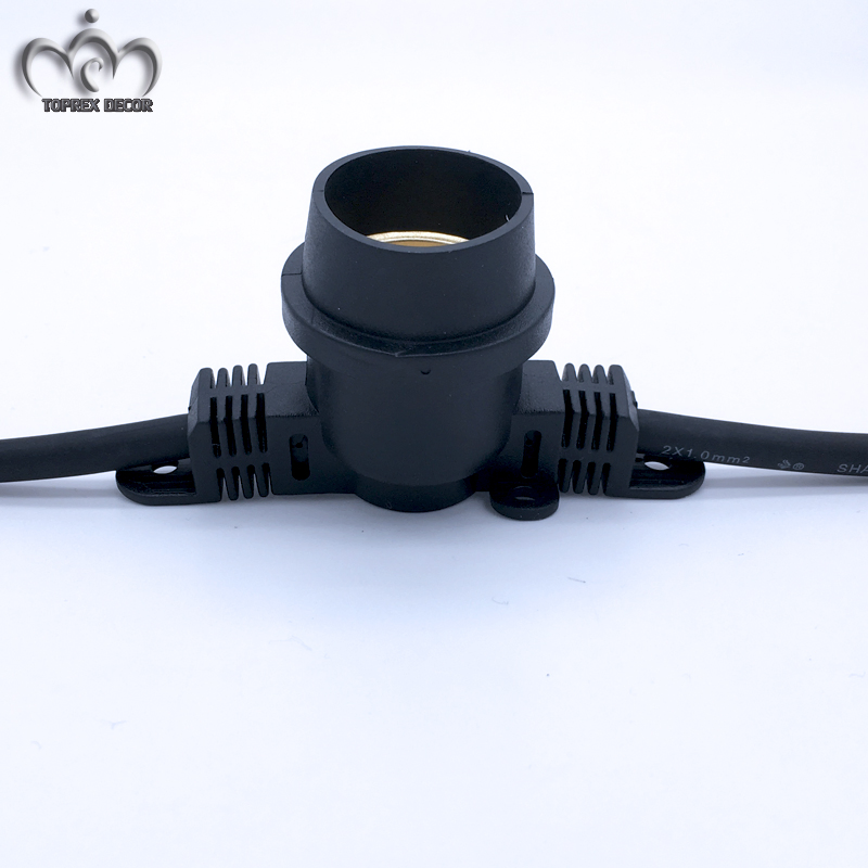 Ideias de Decoração para o Natal Luzes de Cordão Conectáveis à Prova d'Água E27 Lâmpada de Globo Clara para Exterior
