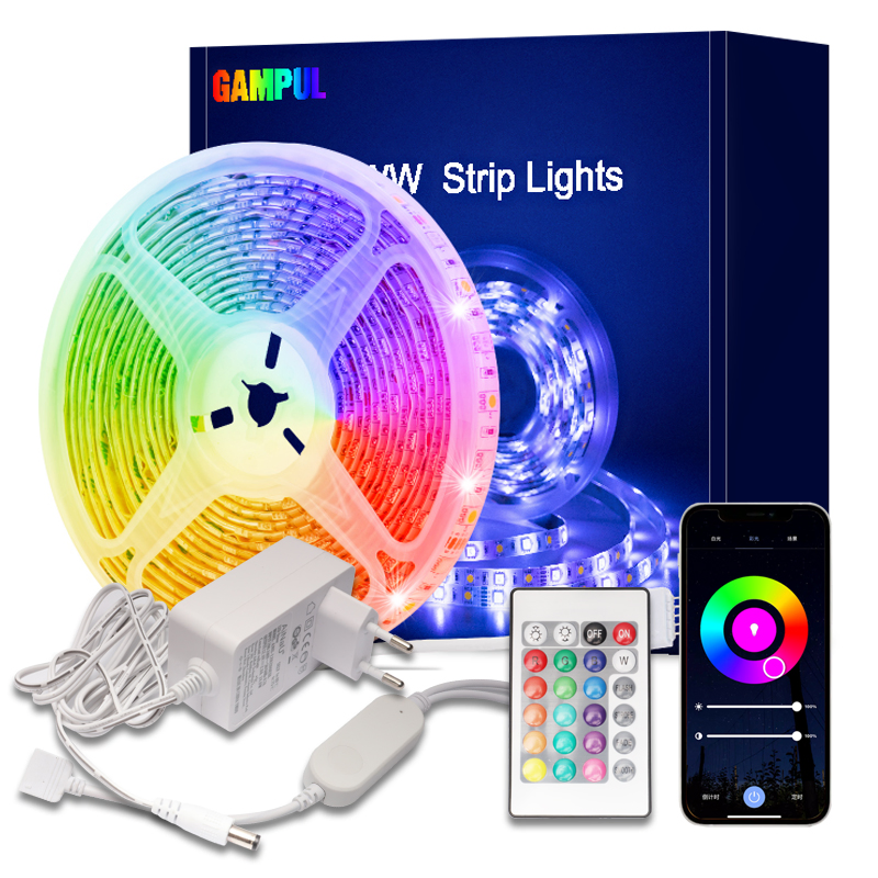 Controle Remoto RGB Colorido para Casamento Luz de Fita Adesiva em Linha Meteor Shower LED Fita Flexível