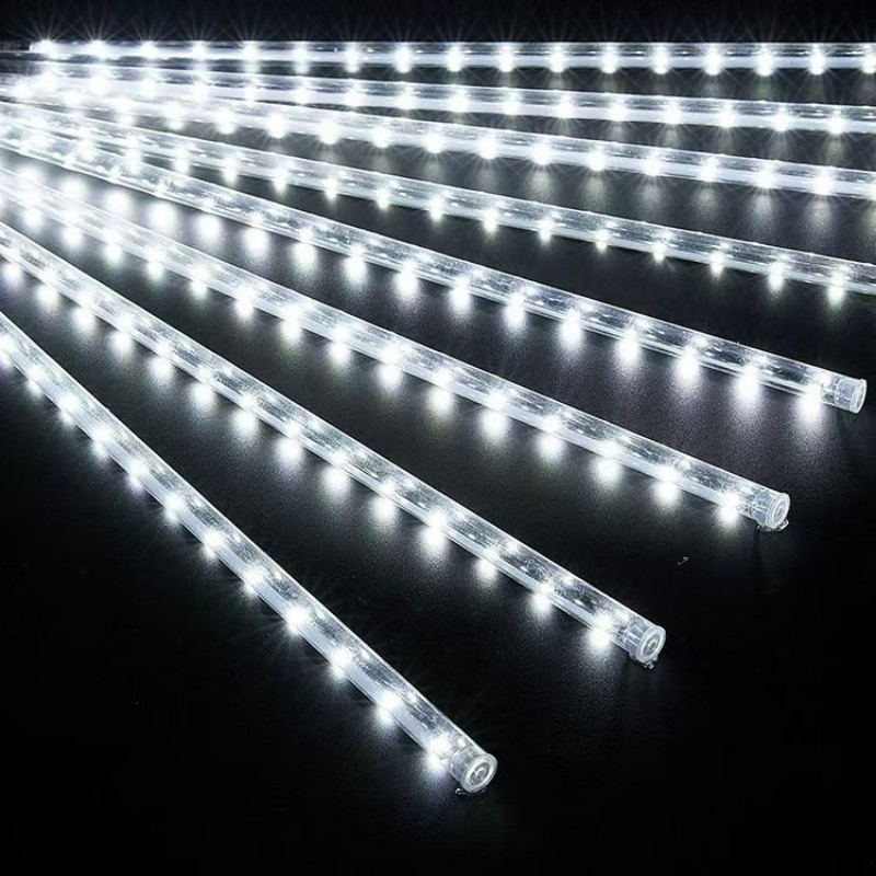 Tubo de Luz LED Ambiente de Chuva de Meteoros à Prova d'Água para Casamento, Festa, Jardim e Decoração de Árvores