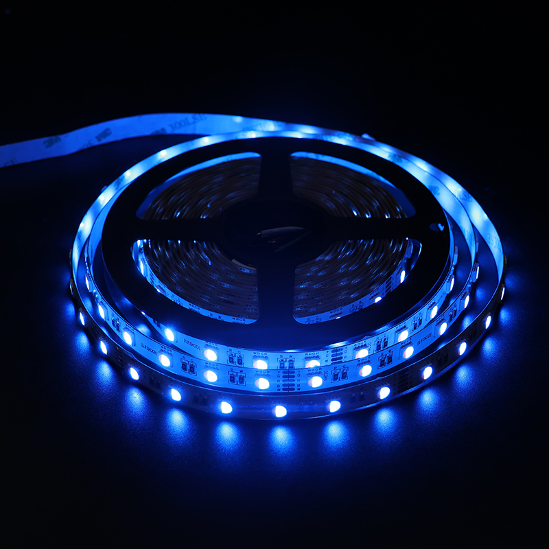 OEM ODM Alta Brilho 12 24V Flexível SMD 5050 RGBW Fita LED Dimerizável RGB Múltiplas Cores + Capacidade Branca 60LEDs 19W/M