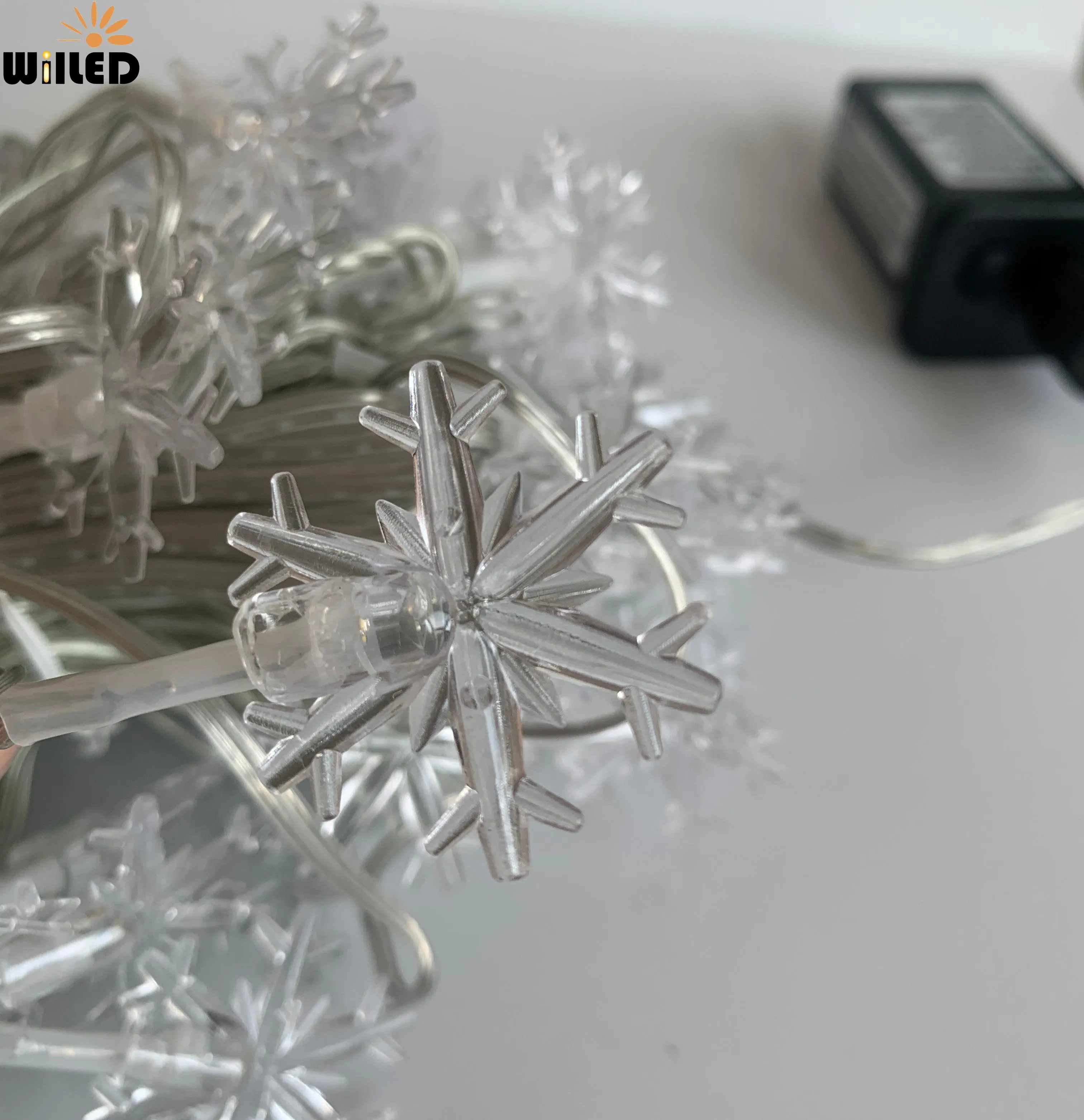 10m 100L 8 Modo à Prova D'Água Luzes de Decoração de Natal Luces De Navidad Plugue EU &amp; Alimentação por Bateria 3m 6m 10m Luzes de Fada Guirlanda LED Floco de Neve Luz de Cordão