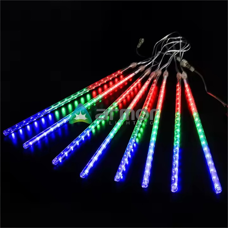 Iluminação de Natal ao Ar Livre Luzes de Meteoros LED Chuva Caindo Fita de Luz Tubo