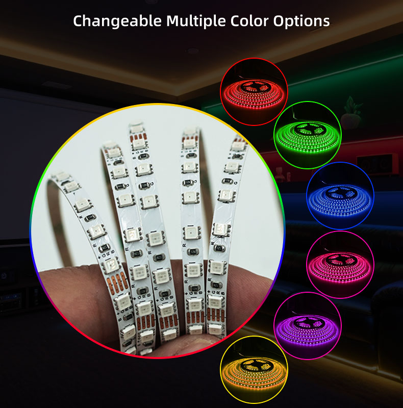 WS2811Dream Fita LED Endereçável Colorida 24V 120LEDs/M Fita LED Pixel RGB Digital Inteligente