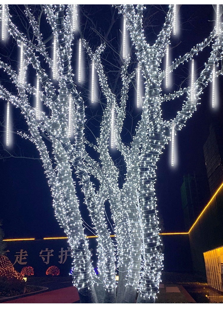 30cm/50cm Luzes de Chuva de Meteoros LED 8 Tubos de Fita para Natal