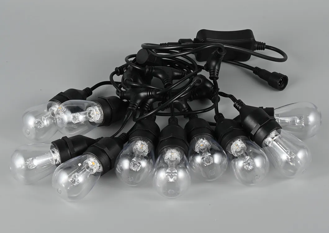 Iluminação Inteligente Controlável Estilo Lustre Luzes de Cordão Removíveis para Decoração de Casamento em Jardim ao Ar Livre