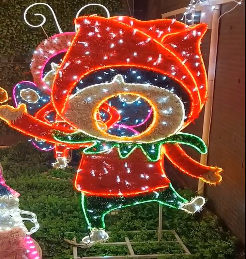 Iluminação de Projetor de Motivo de Rena LED para Exterior 3D Ornamento de Natal Luzes de Jardim