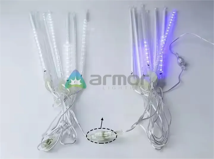 Iluminação de Natal ao Ar Livre Luzes de Meteoros LED Chuva Caindo Fita de Luz Tubo