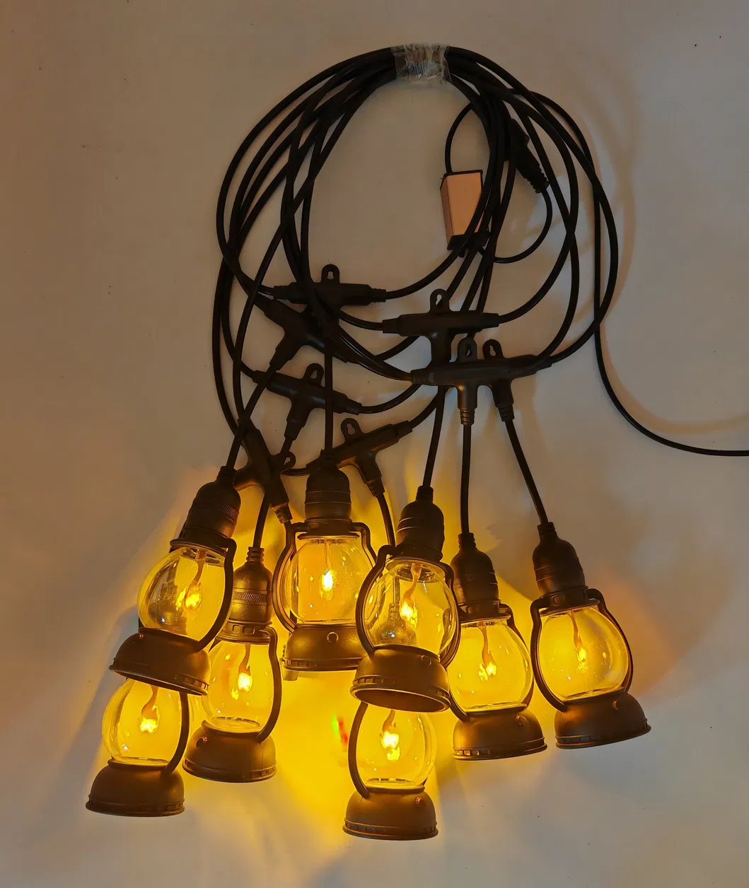 Lâmpada de Água Fluente Meteor Multicolorida S14 Peças de Luz de Fio de Natal com LED Filamento
