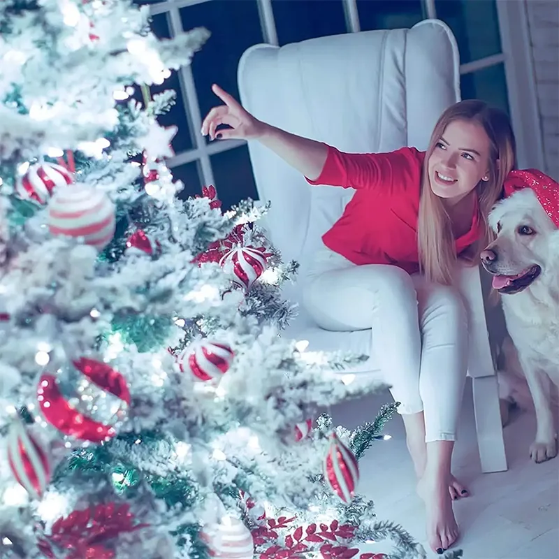 Cortina de Luzes de Natal com Guirlandas Internas, Fita de Luzes de Fada, Alimentada por Bateria, LED Branco Quente, Lâmpada de Floco de Neve