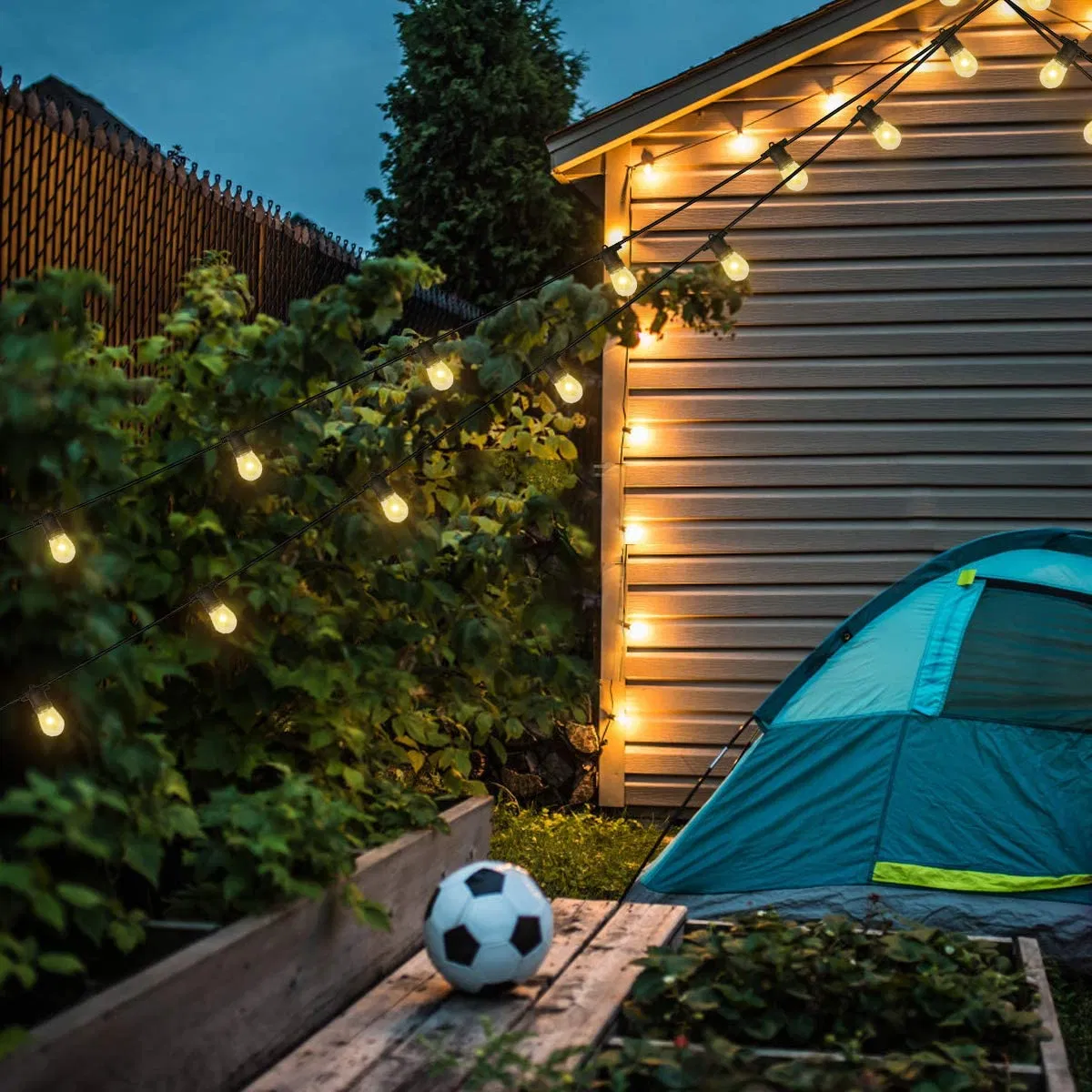 Luzes de Cordão Solar para Exterior 27FT com 1.5W Lâmpadas LED Vintage Edison de Grau Comercial à Prova de Intempéries para Decoração de Casa, Café e Luzes de Pátio