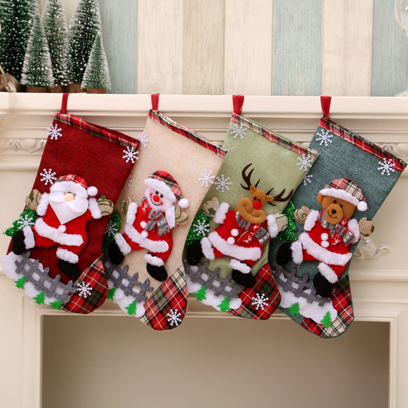 Personalize Meias de Natal de Alta Qualidade Modernas para Decoração de Natal e Ano Novo, Ornamentos do Papai Noel, Produtos de Presentes Novos para Decoração de Rua
