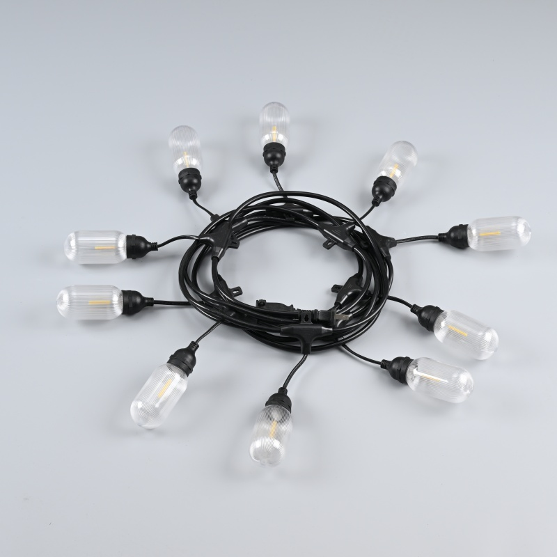 Corda de Luz Solar LED à Prova d'Água para Exterior, Faróis Super Brilhantes, Decoração de Pátio, Acampamento, Tenda, Mercado Noturno, Luzes de Atmosfera