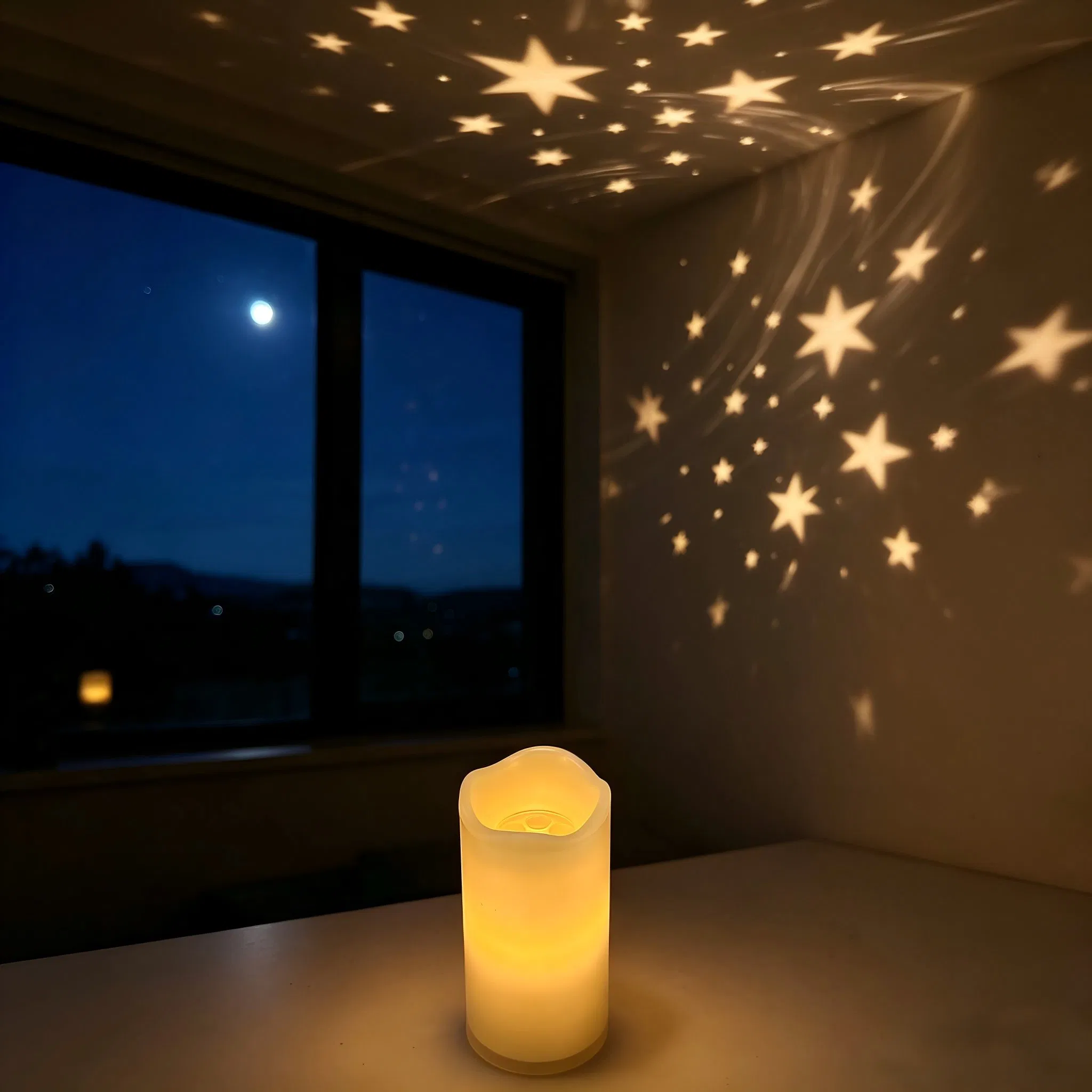 Projetor LED Luz de Estrela Candelabro Decoração de Casamento Luz de Natal Festival