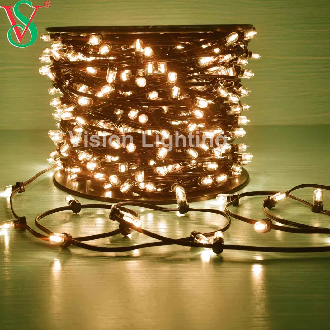 Decoração de Natal 100m 12V Luzes de Fada LED em Fita com Clips
