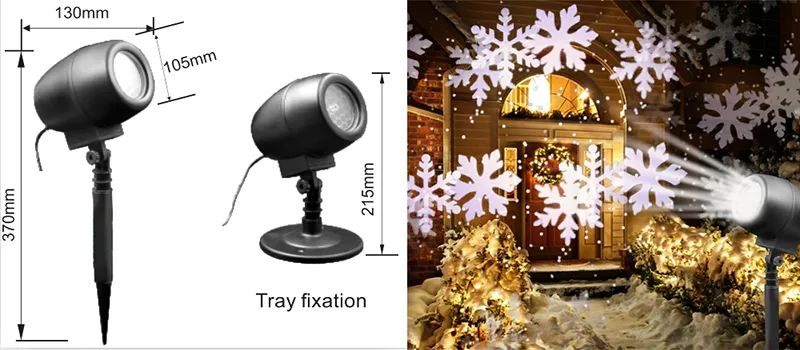 Nova Promoção Decorações de Natal para o Jardim Projetor de Luzes LED de Floco de Neve para Janela Iluminada Luzes em Movimento