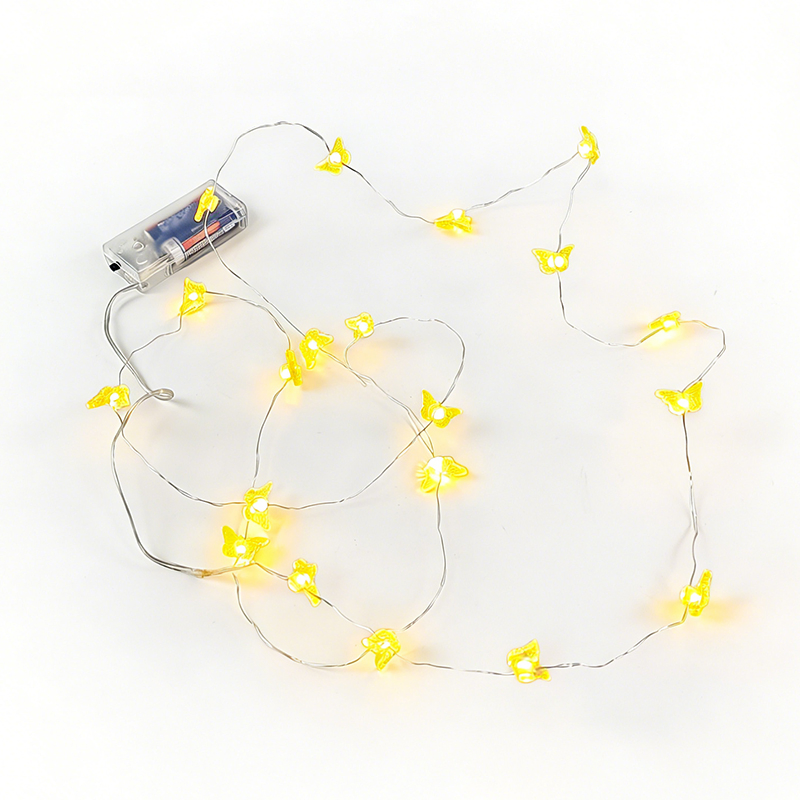 Melhores Vendas 20 Luzes de Fada em Forma de Borboleta com LED Alimentadas por Bateria - Luzes para Interior e Exterior para Decoração de Quarto, Casamento, Natal e Festa