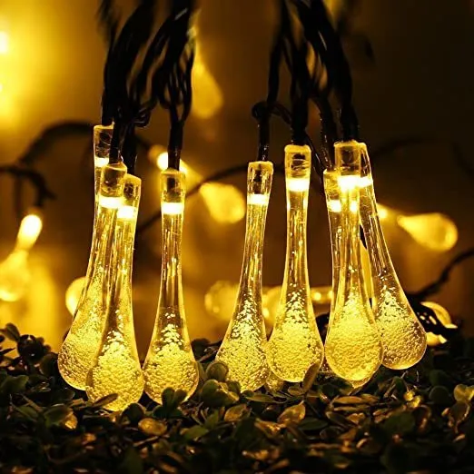 Luzes de Cordão em Forma de Gota de Água 4