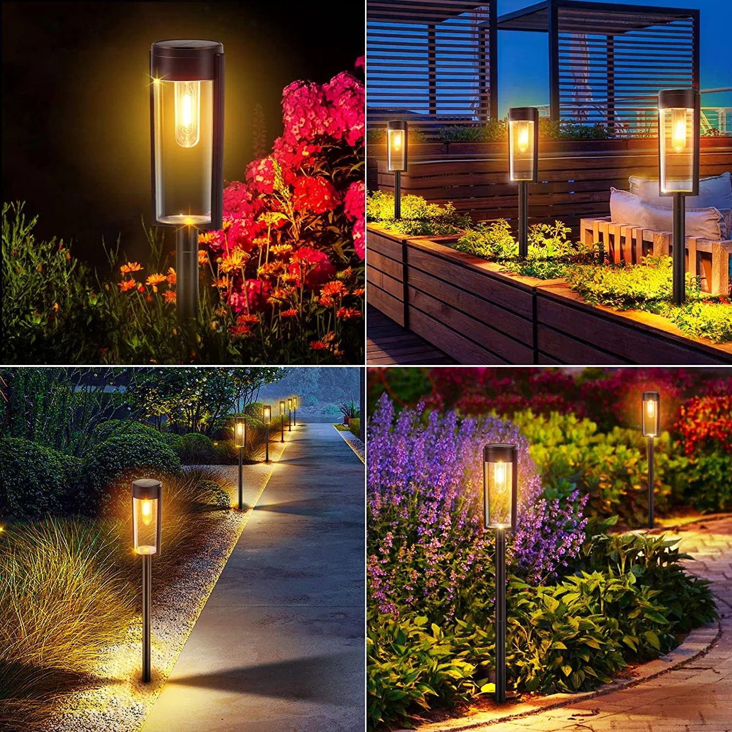 Iluminação de Caminho Solar para Jardim à Prova d'Água com Energia Solar