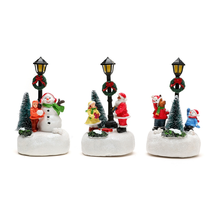 Novidade Clássica Artesanal Ornamentos de Natal em Resina Ornamentos de Papai Noel Decoração Produtos de Presente para Lareira