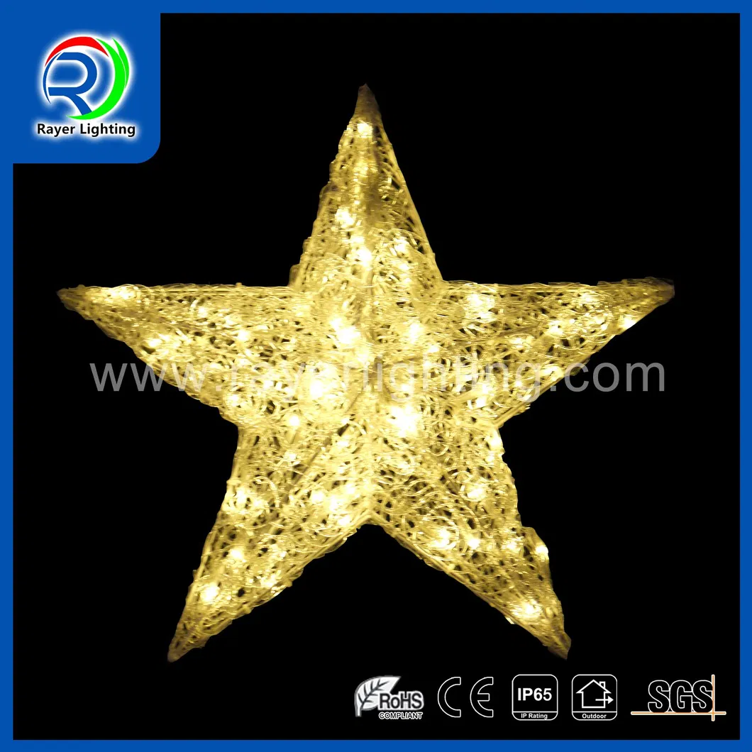 Luzes de Natal Decorativas LED com Motivo de Estrela ao Ar Livre para Jardim