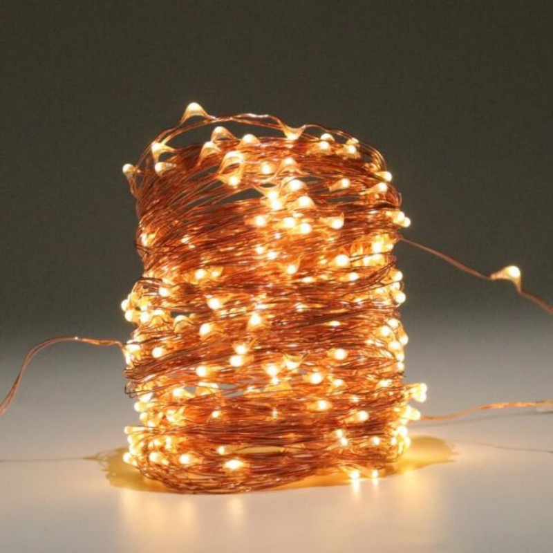Fitas de Luzes de Fada LED com Controle Remoto Fio de Cobre 8mode Alimentadas por Bateria à Prova d'Água Decoração de Natal
