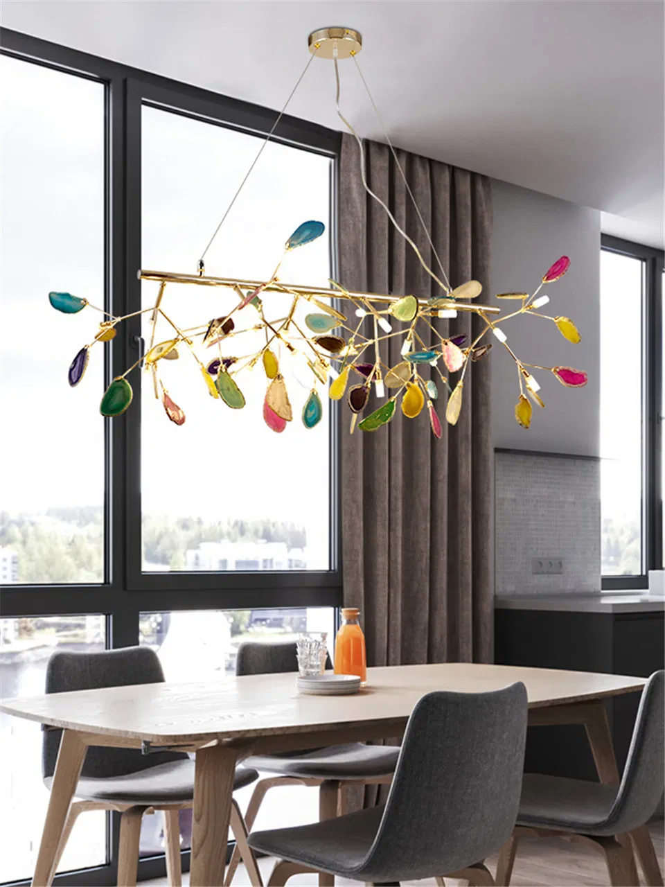 Luminária Pendente Vaga-lume Lustre de Ágata