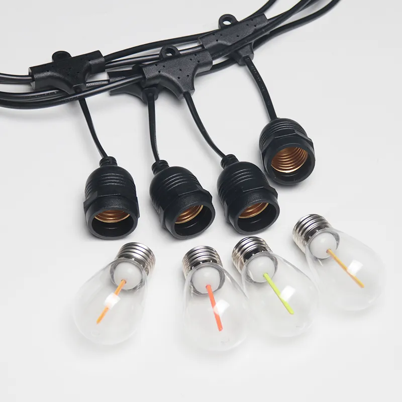Corda de Luz Decorativa Festiva LED RGBW Brilhante para Exterior S14