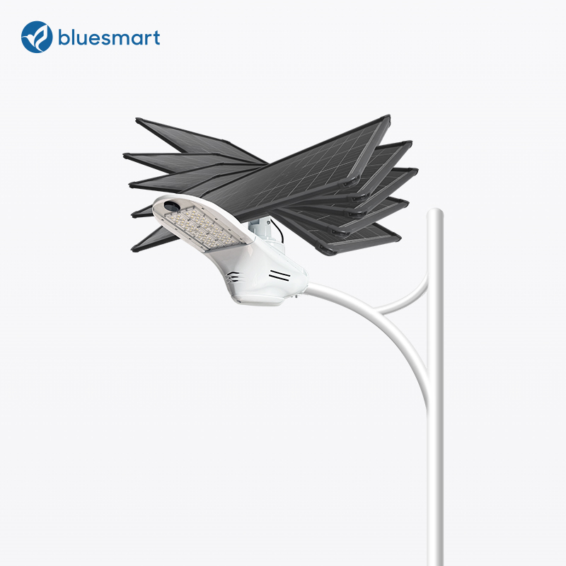Luz de Rua Solar com Sensor de Movimento Bluesmart 120W Luz LED Solar Alimentada por Energia Solar