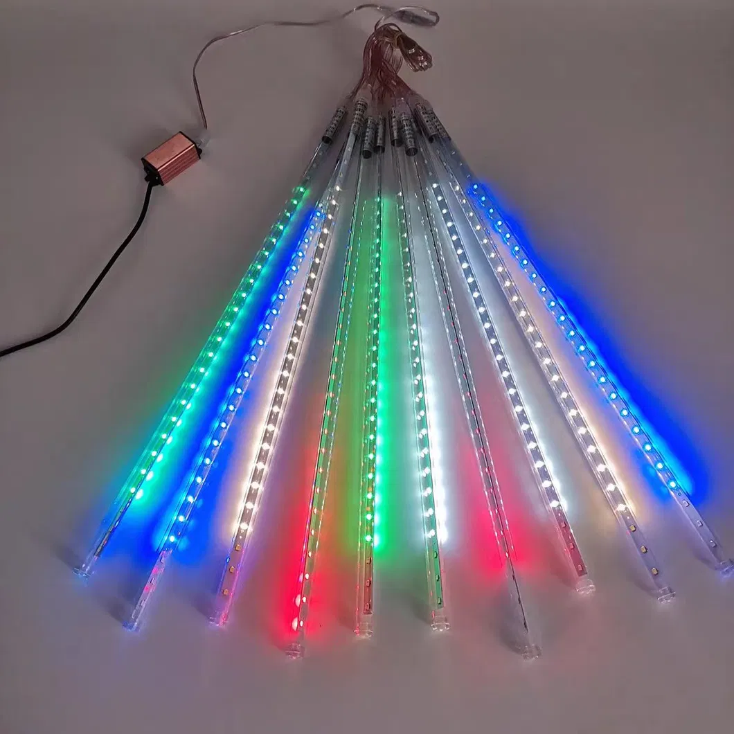 30cm/50cm Luzes de Chuva de Meteoros LED 8 Tubos de Fita para Natal
