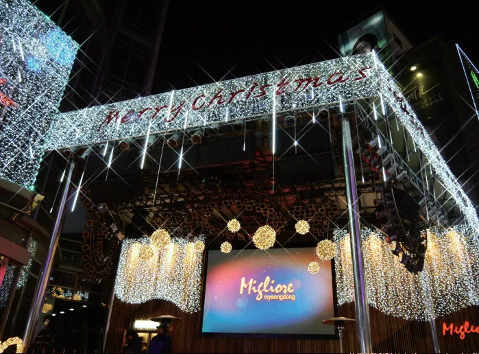 Iluminação de Natal em LED com Luzes de Fada de Chuva de Meteoros